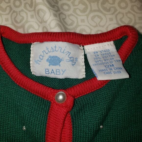 Heartstrings Christmas Outfit Set 12 Months - Picture 4 of 6